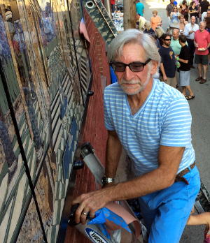 Glenn Olcerst unveils mural entitled "First Historic District"