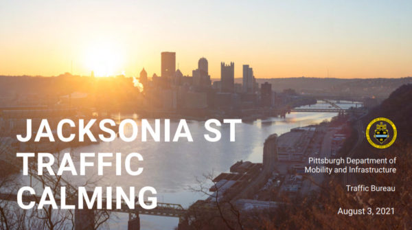 Jacksonia Street Traffic Calming Meeting: August 3, 2021
